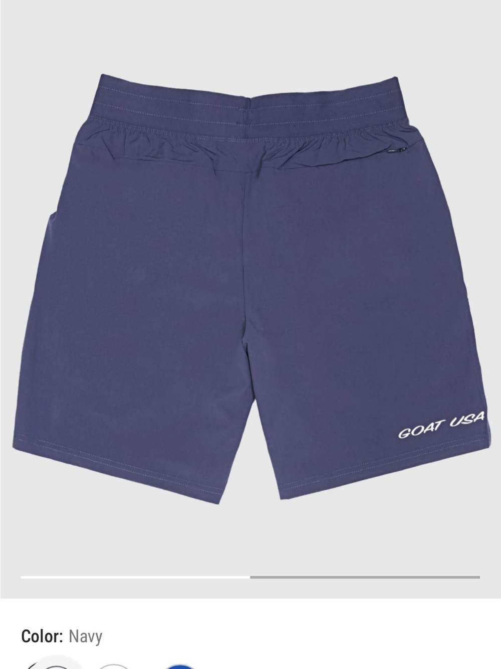 GOAT USA Navy Athletic Shorts for Men